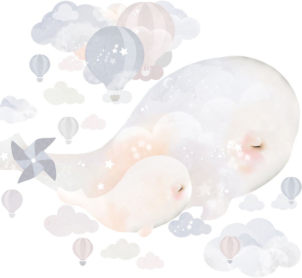 Schmooks Wallsticker Beluga Whales|