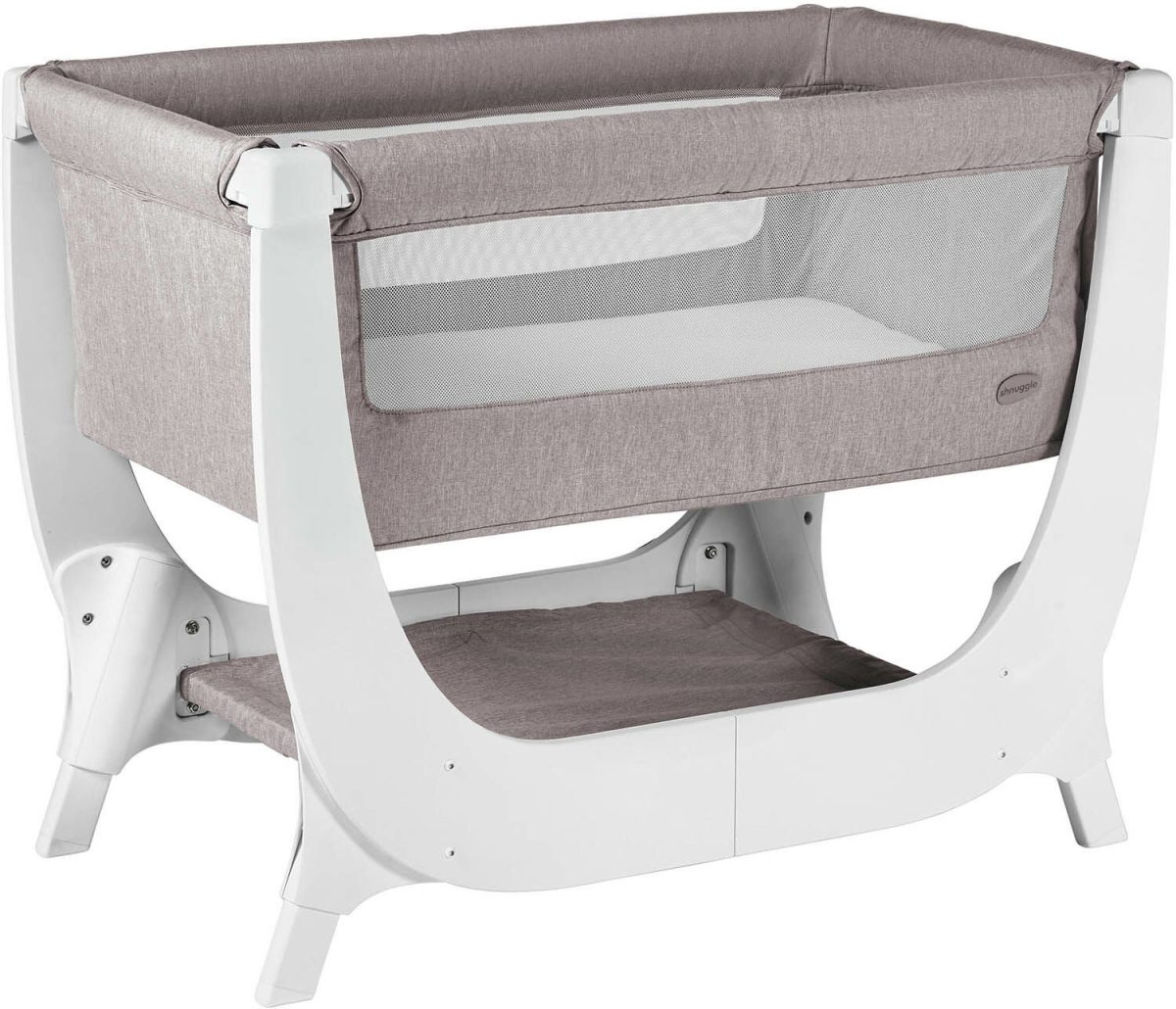 Shnuggle Air Bedside Crib|Stone Grey