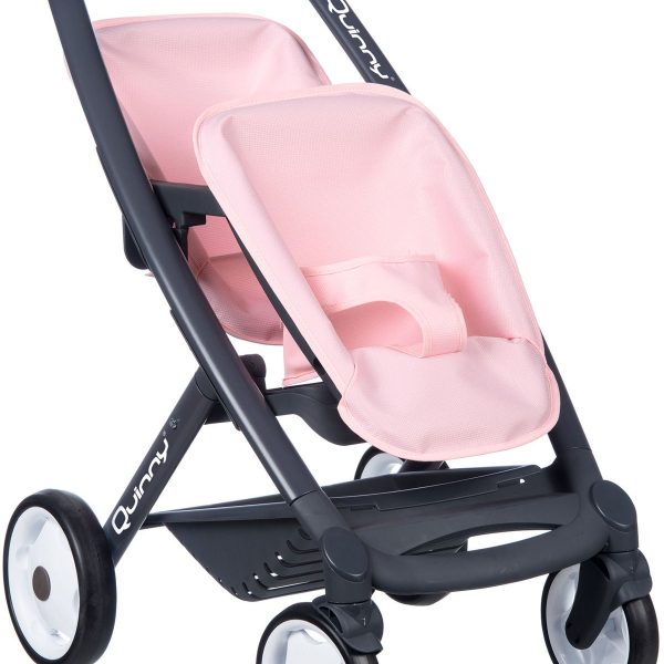 Smoby Maxi-Cosi Tvillingdockvagn|Rosa