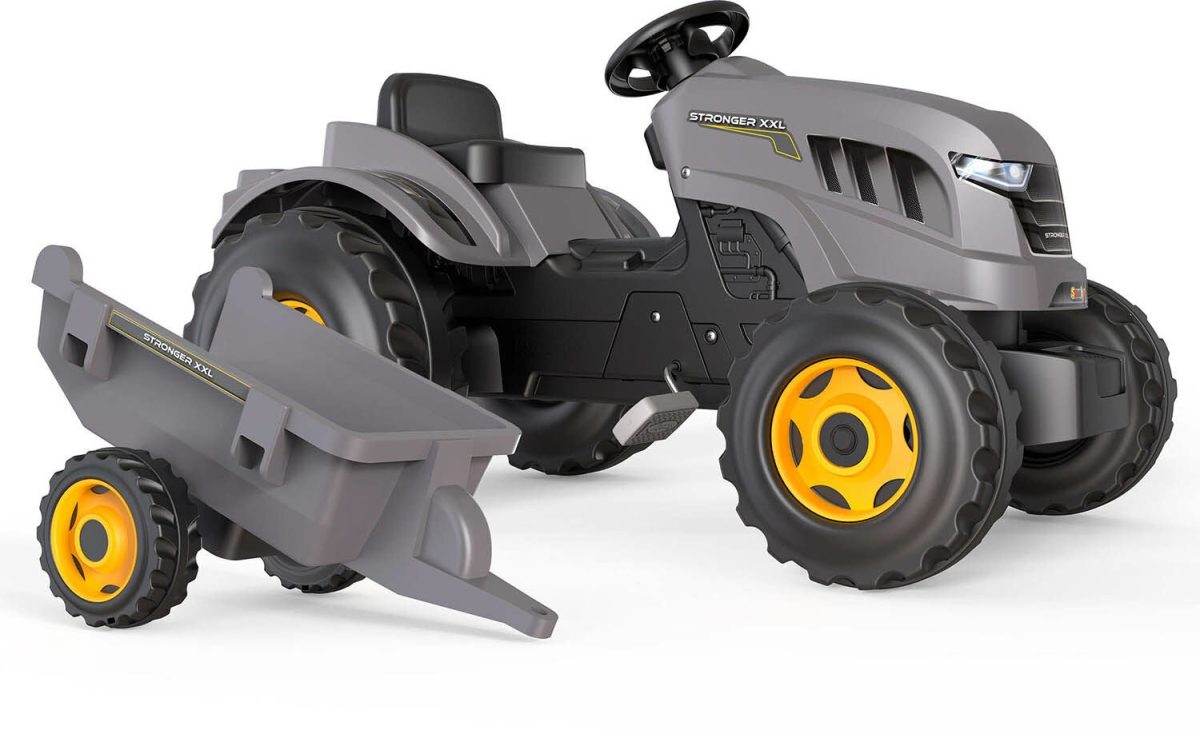 Smoby Stronger XXL Traktor + Släpvagn|