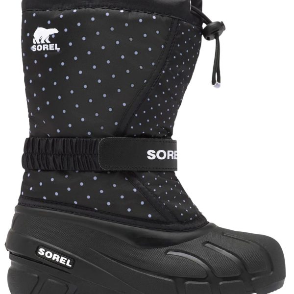 Sorel Childrens Flurry Print Vinterkängor|Black