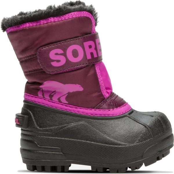 Sorel Toddler Snow Commander Vinterkängor|Purple Dahlia/Groovy Pink