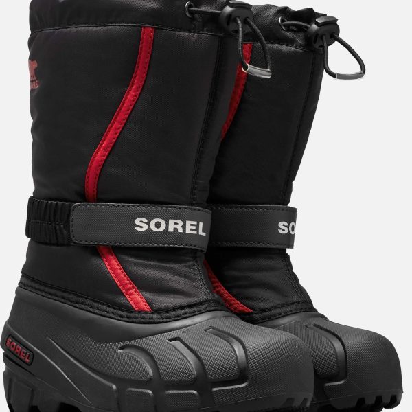 Sorel Youth Flurry Vinterkänga|Black/Bright Red