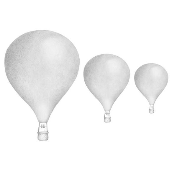 Stickstay Wallsticker  Balloon Set Light Grey|