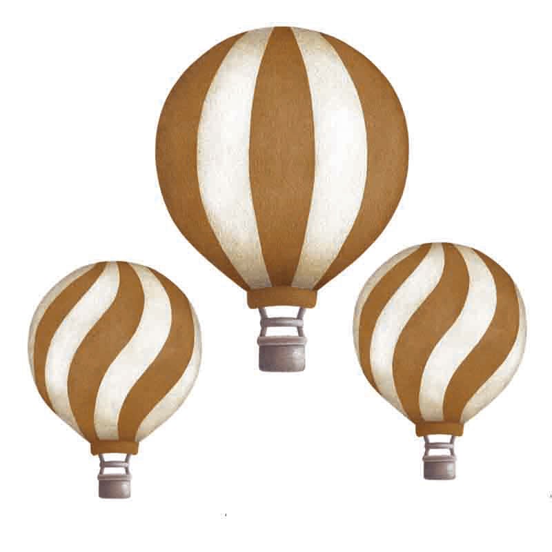 Stickstay Wallsticker Vintage Balloon Set|Dark Mustard