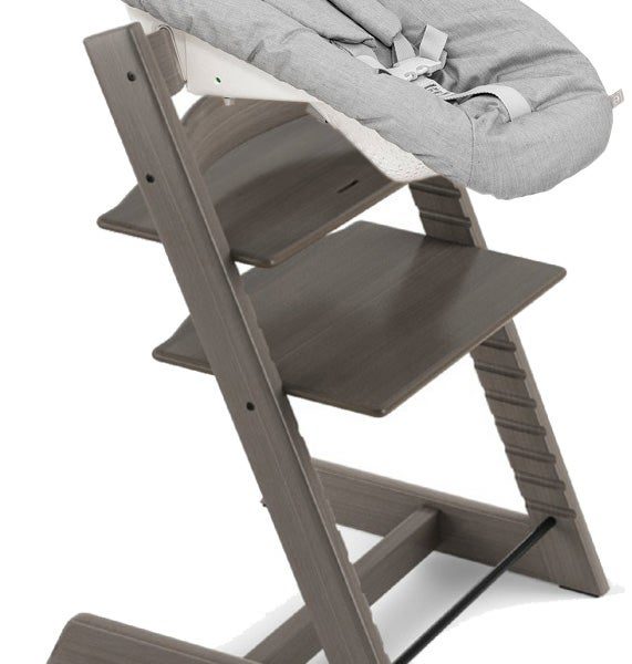 Stokke Tripp Trapp Matstol inkl. Newborn Set|Hazy Grey/Grey