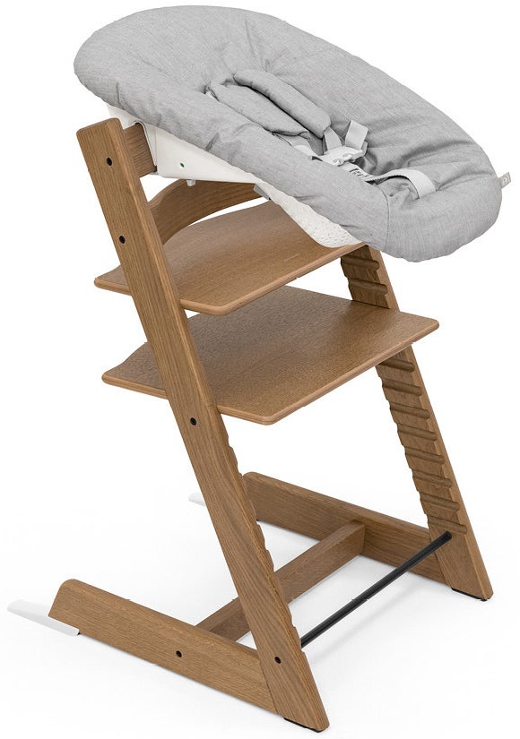 Stokke Tripp Trapp Matstol inkl. Newborn Set|Oak Brown/Grey