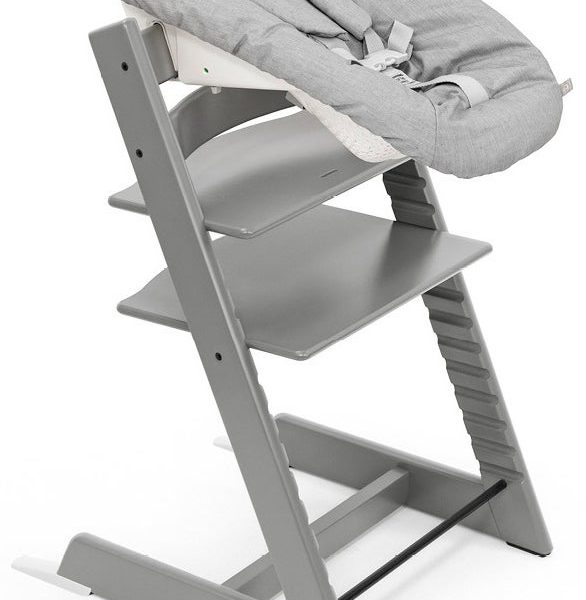 Stokke Tripp Trapp Matstol inkl. Newborn Set|Storm Grey/Grey