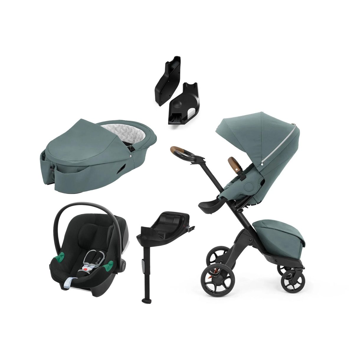 Stokke Xplory X Duovagn inkl. Cybex Aton B2 &  Bas