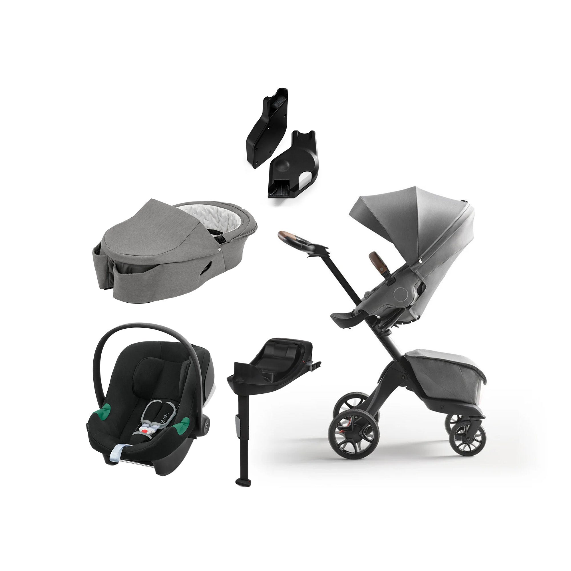 Stokke Xplory X Duovagn inkl. Cybex Aton B2 &  Bas