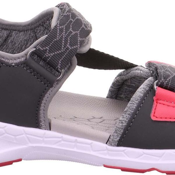 Superfit Criss Cross Sandal|Grey/Pink