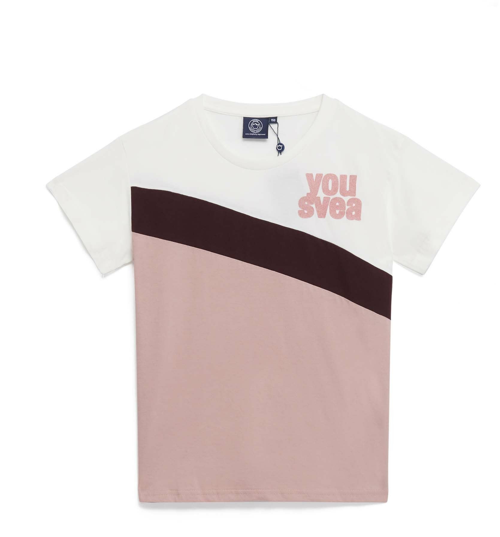 Svea Color Block T-shirt|Soft Pink