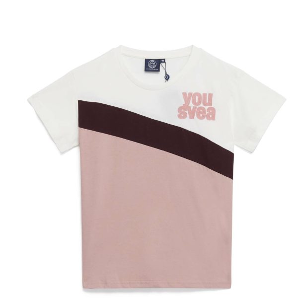 Svea Color Block T-shirt|Soft Pink