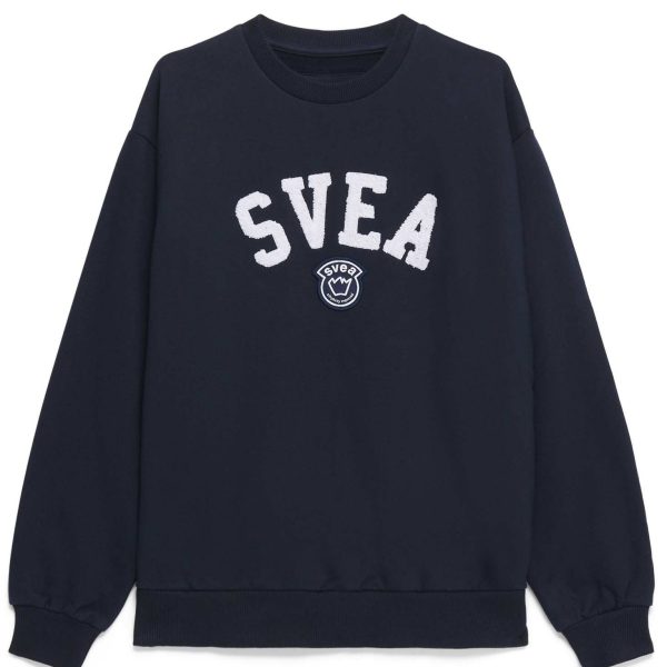 Svea Logo Crew Tröja|Navy