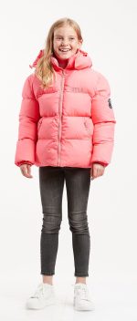 Svea Short Padded Frill Parka|Happy Pink