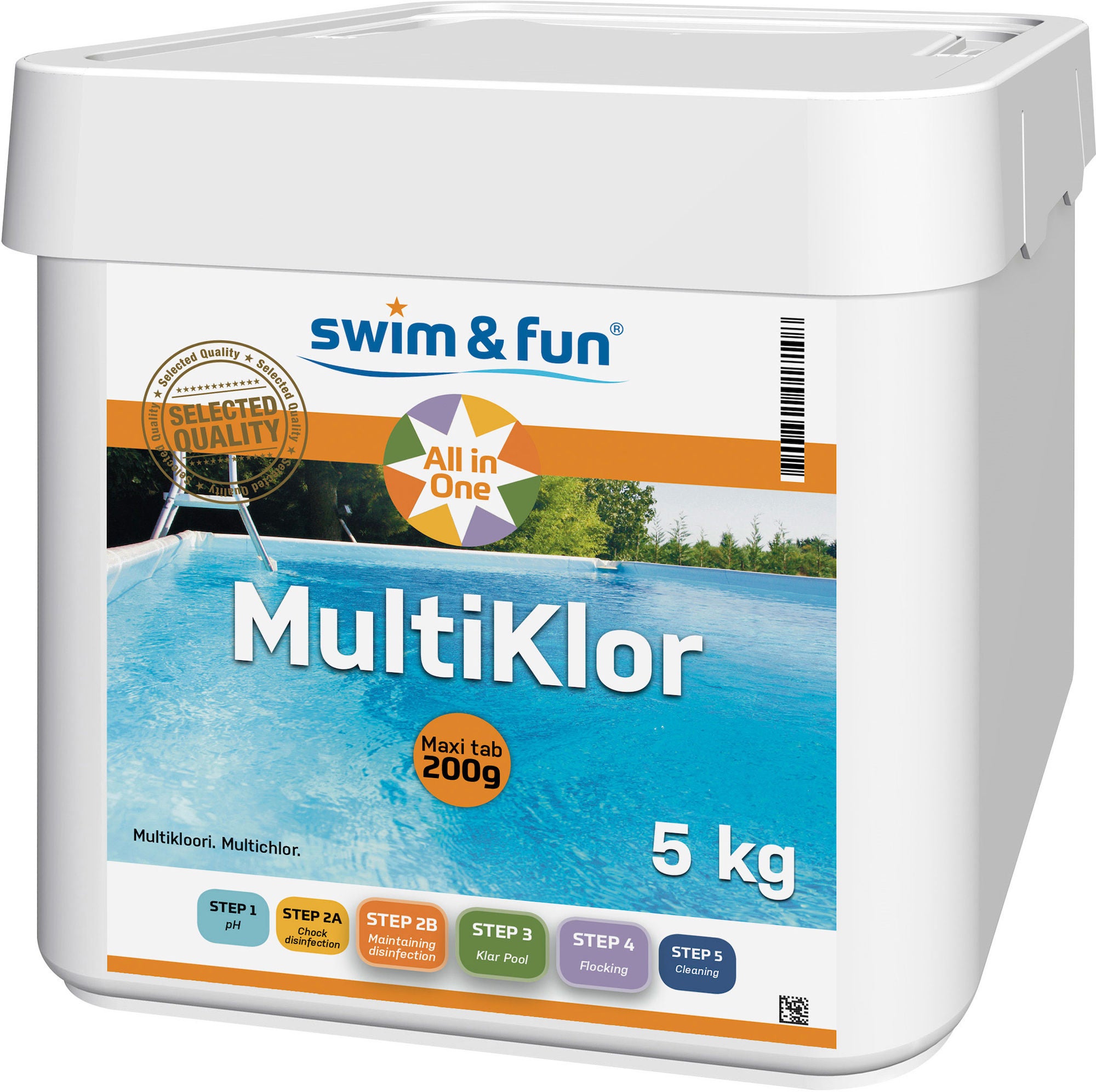 Swim &  Fun Stabiliserat Klor 25 st x 200 gram