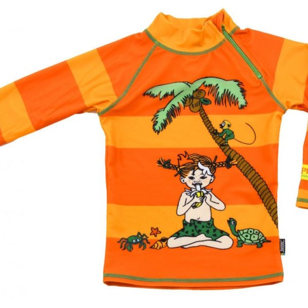 Swimpy Pippi Långstrump UV-Tröja|Orange