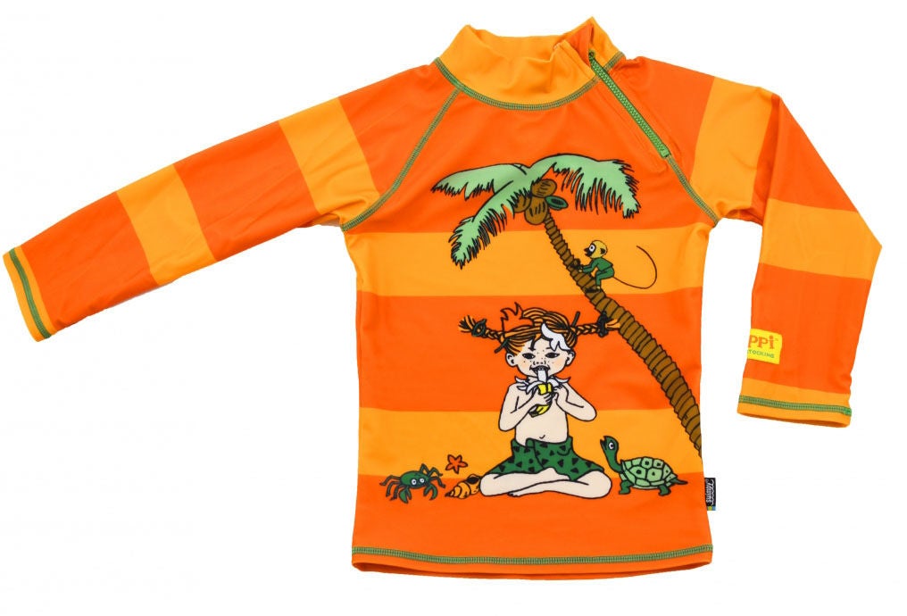 Swimpy Pippi Långstrump UV-Tröja|Orange