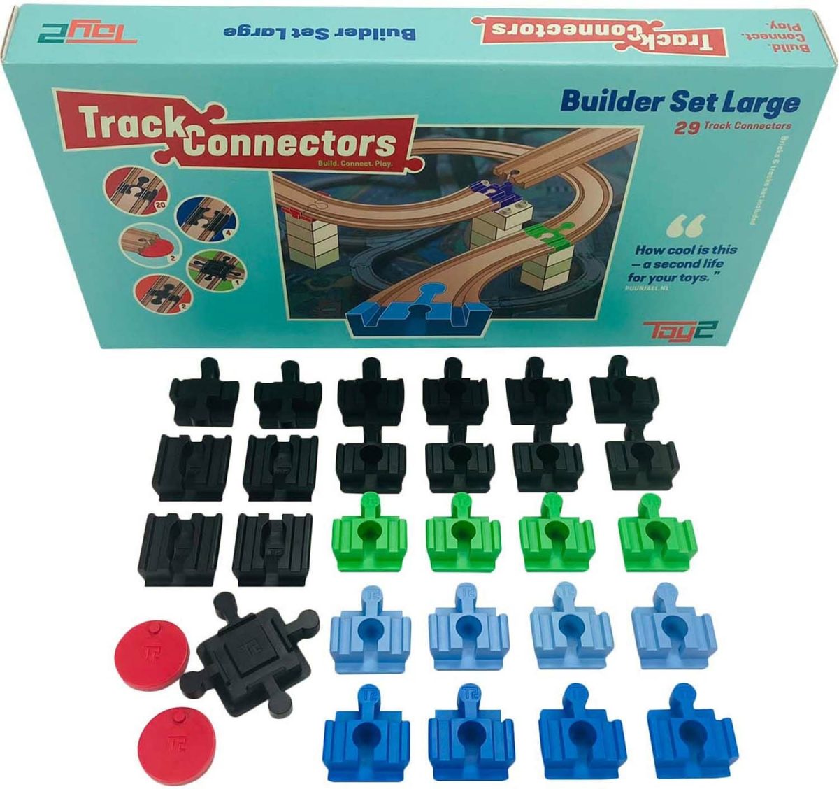 TOY2 Track Connector Builder Set Large Kopplingar|