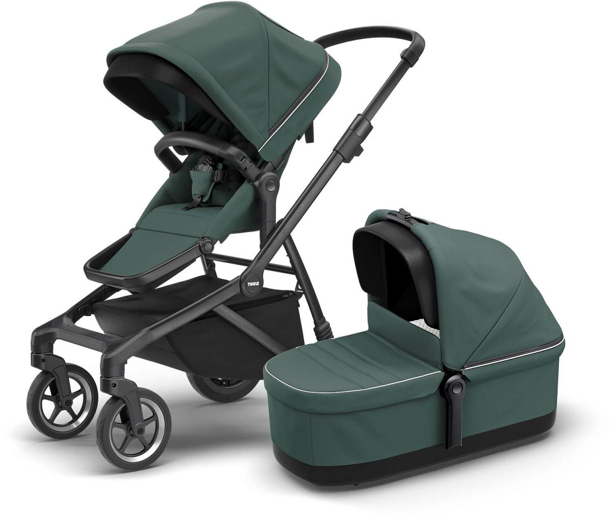 Thule Sleek Duovagn|Mallard Green on Black