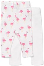 Tiny Treasure Lexi Leggings 2-Pack|White/Flamingo 56