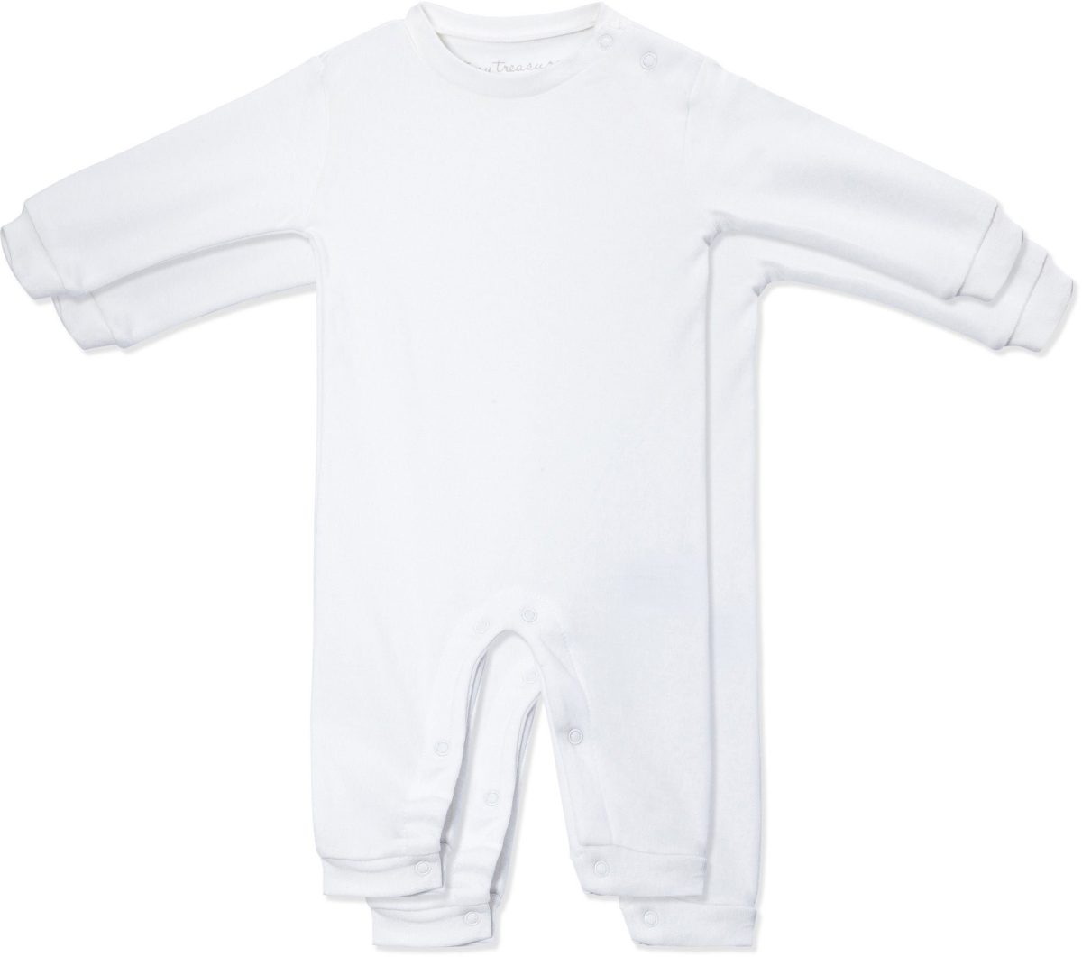 Tiny Treasure Maxime Jumpsuit 2-Pack|White 68