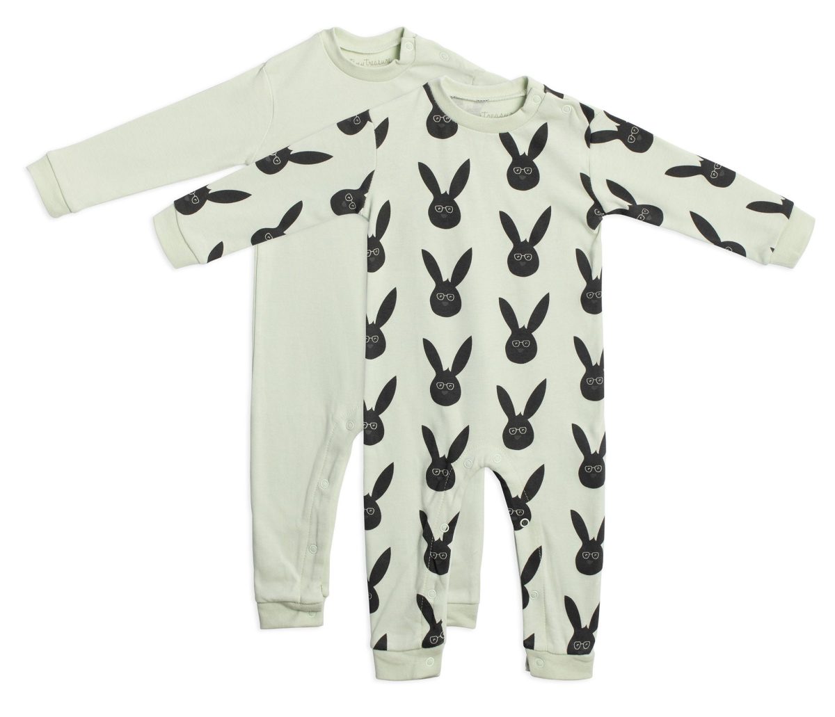 Tiny Treasure Maxime Jumpsuit 2-pack|Almost Aqua 62