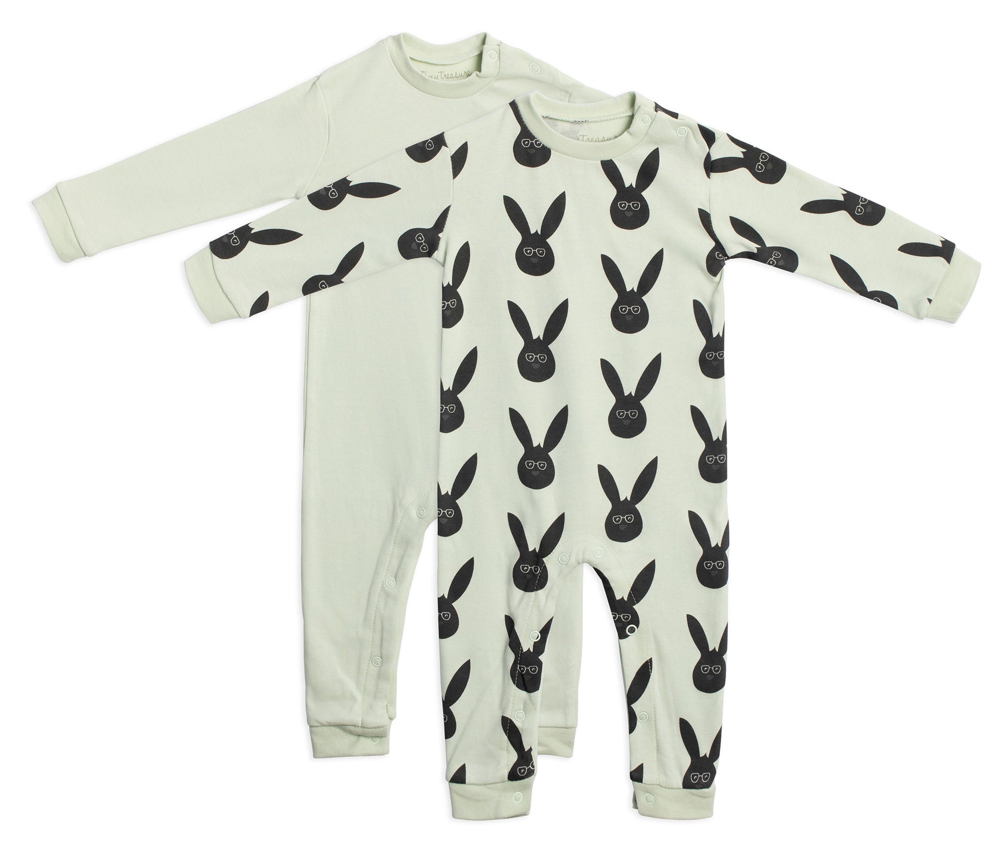 Tiny Treasure Maxime Jumpsuit 2-pack|Almost Aqua 68