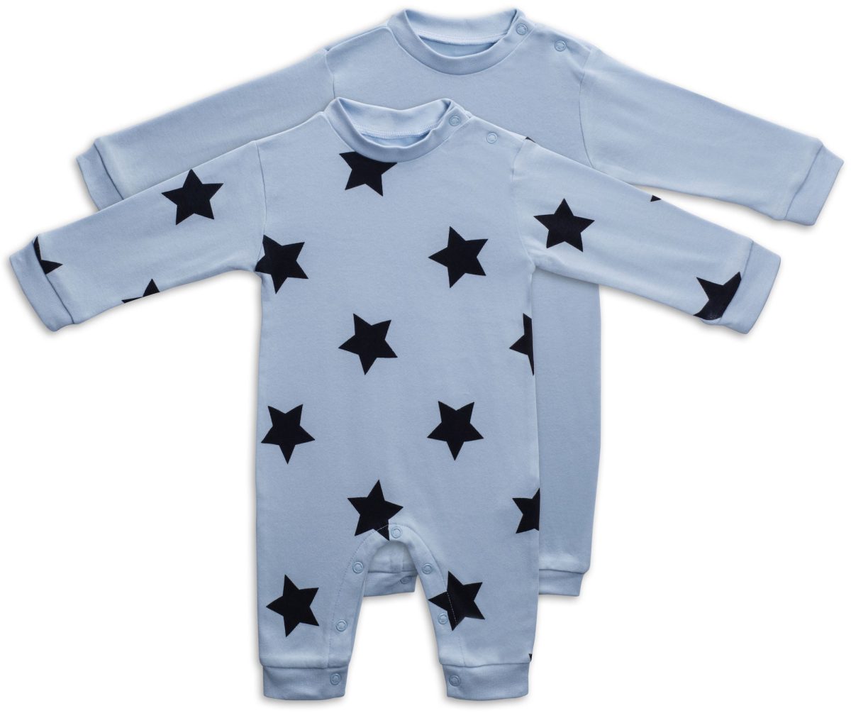 Tiny Treasure Maxime Jumpsuit 2-pack|Baby Blue 62