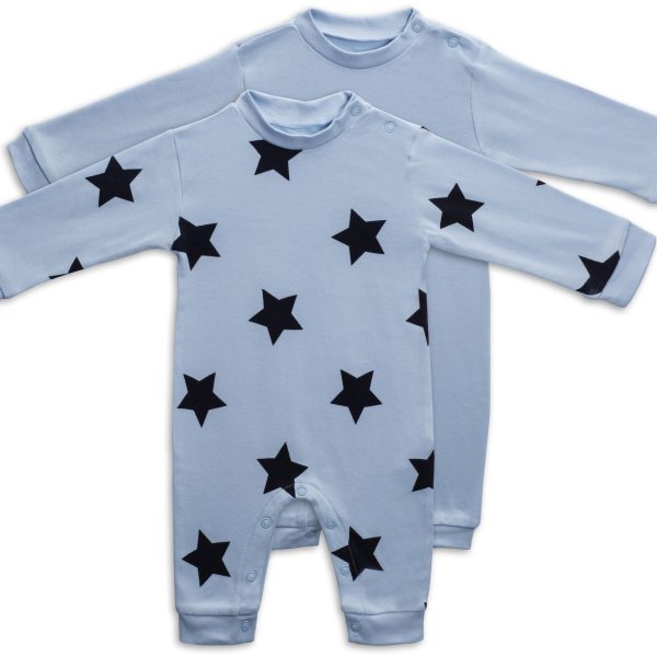 Tiny Treasure Maxime Jumpsuit 2-pack|Baby Blue 62