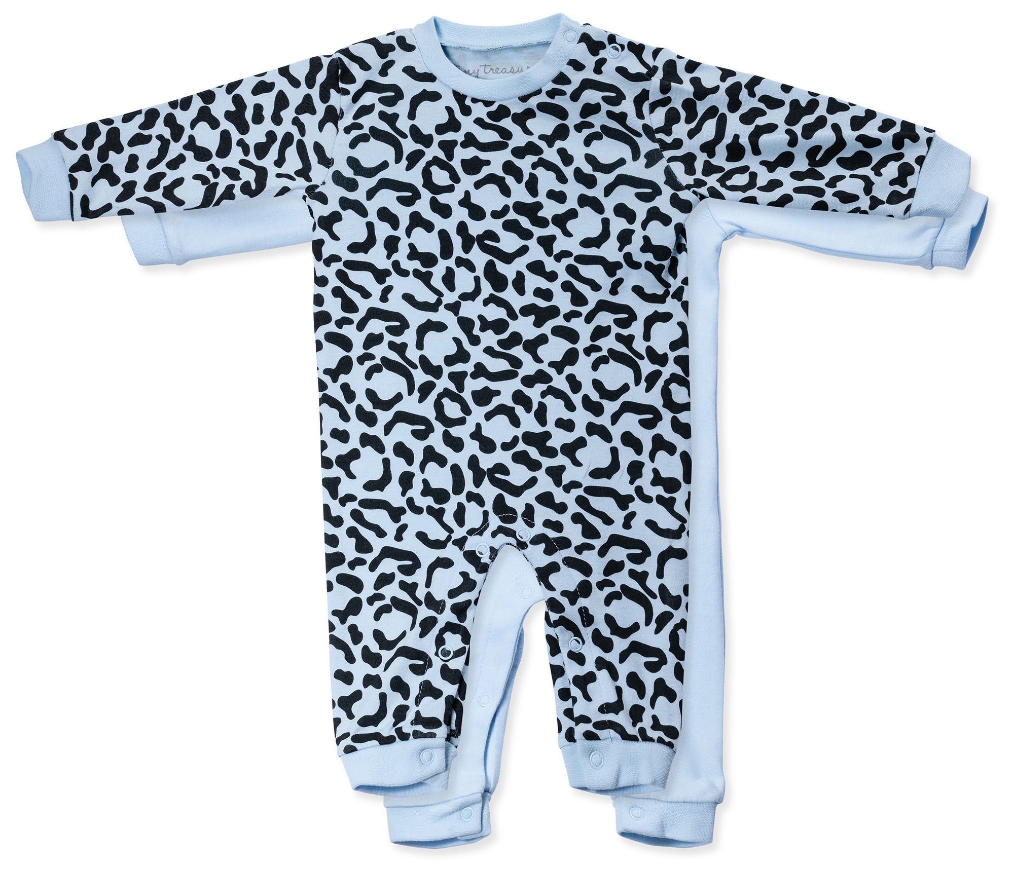 Tiny Treasure Maxime Jumpsuit 2-pack|Baby Blue 68