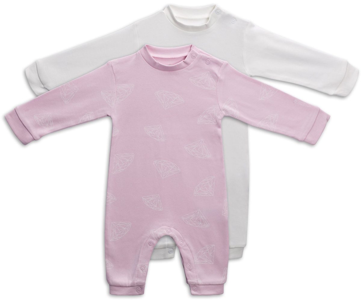 Tiny Treasure Maxime Jumpsuit 2-pack|Chalk Pink 56