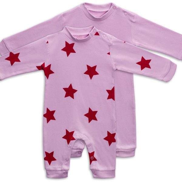 Tiny Treasure Maxime Jumpsuit 2-pack|Pink Lavender 74