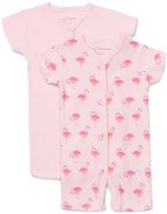 Tiny Treasure Summer Bodysuit 2-Pack|Pink/Flamingo 56