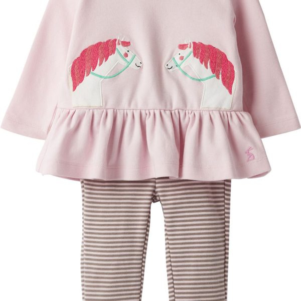 Tom Joule Olivia Applique Klädset|Pink Horses 3-6 Månader