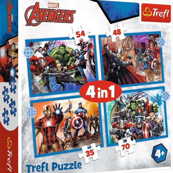 Trefl Disney Marvel The Avengers Pussel 4-in-1|