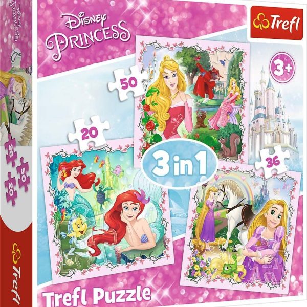 Trefl Disney Princess Pussel 3-i-1|