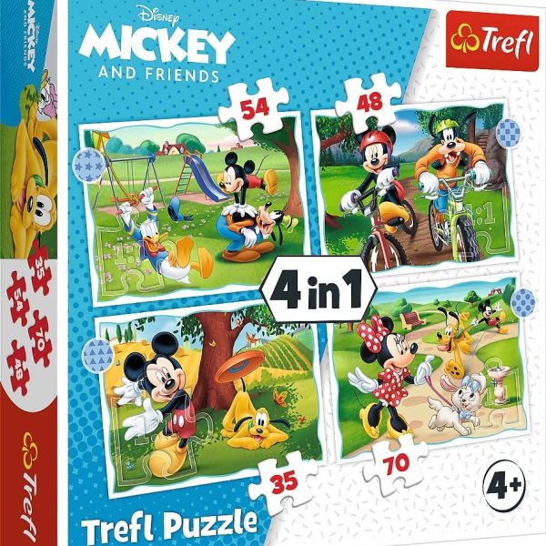 Trefl Disney Pussel Musse Pigg 4-in-1|