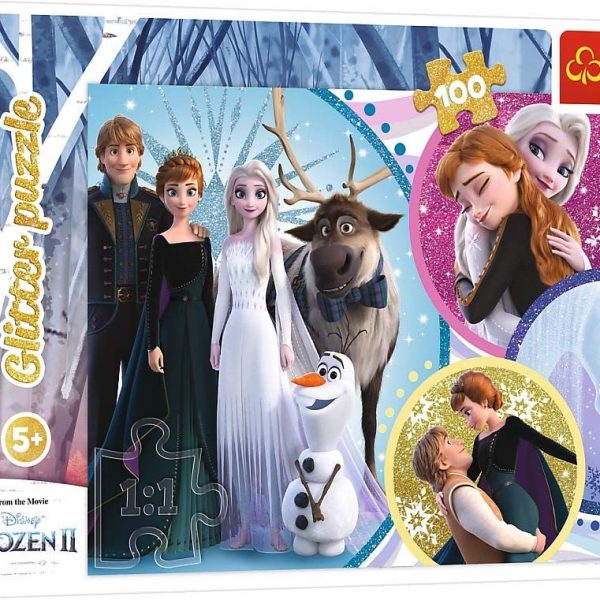 Trefl Frozen 2 Glitter Pussel 100 Bitar|