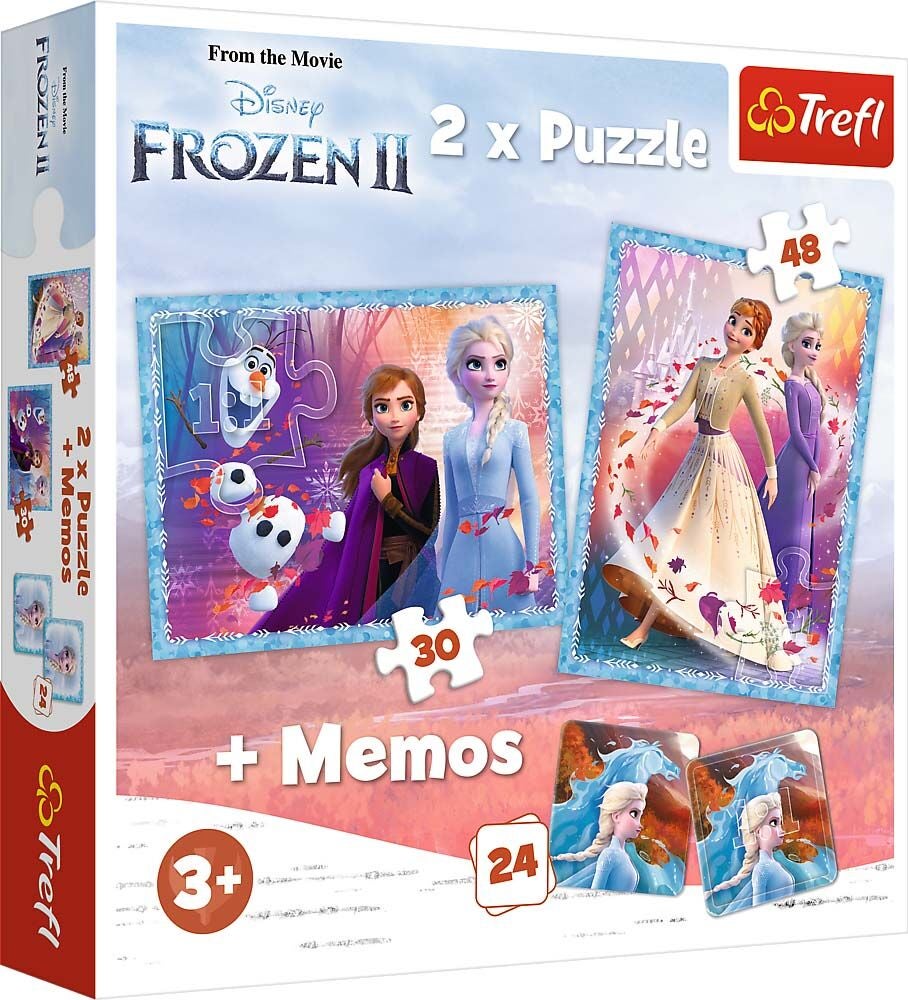 Trefl Frozen 2 Pussel 2-i-1 + Memo|