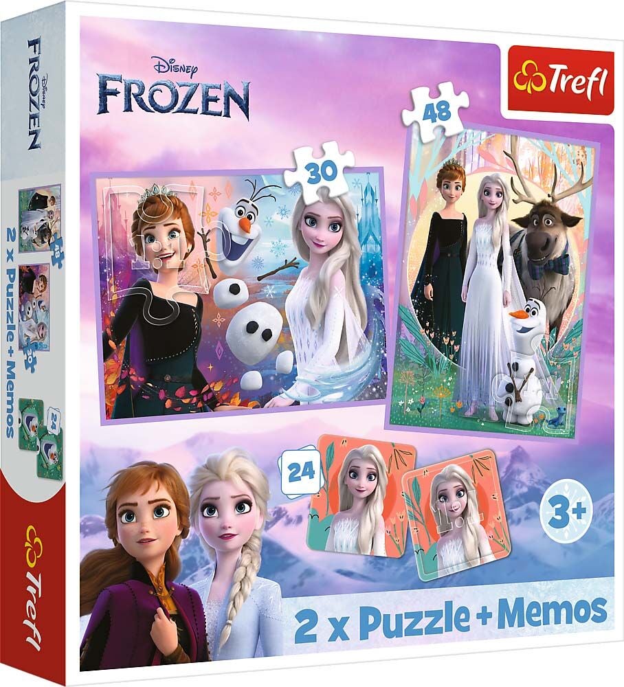 Trefl Frozen Pussel 2-i-1 + Memo|