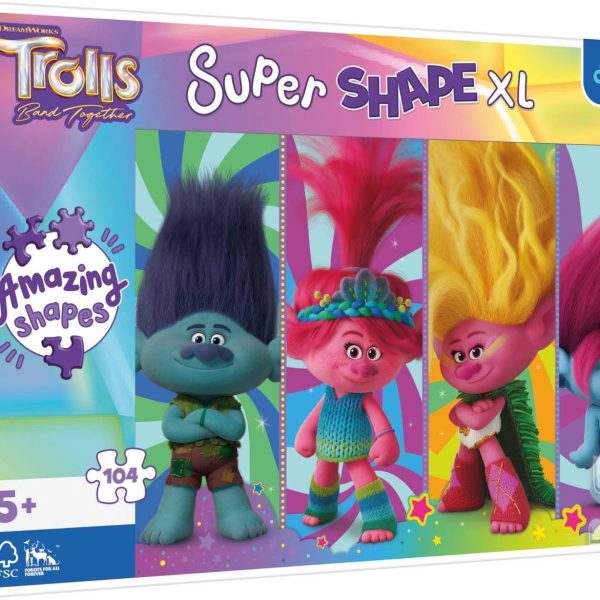 Trefl Junior Trolls 3 XL Pussel 104 Bitar|