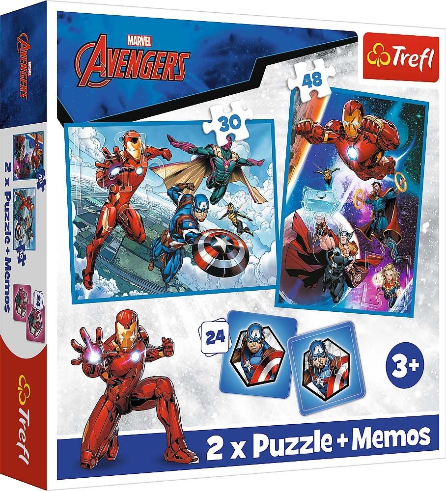 Trefl Marvel Avengers Pussel 2-i-1 + Memo|