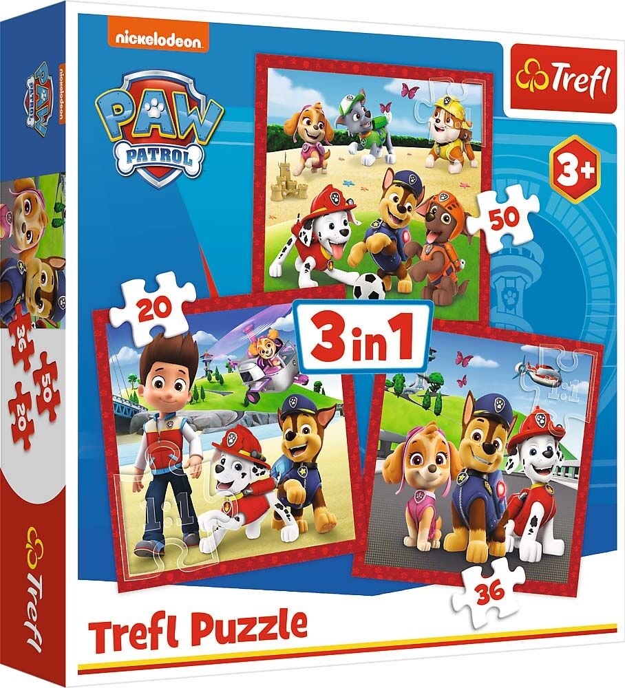 Trefl Paw Patrol Pussel 3-i-1|