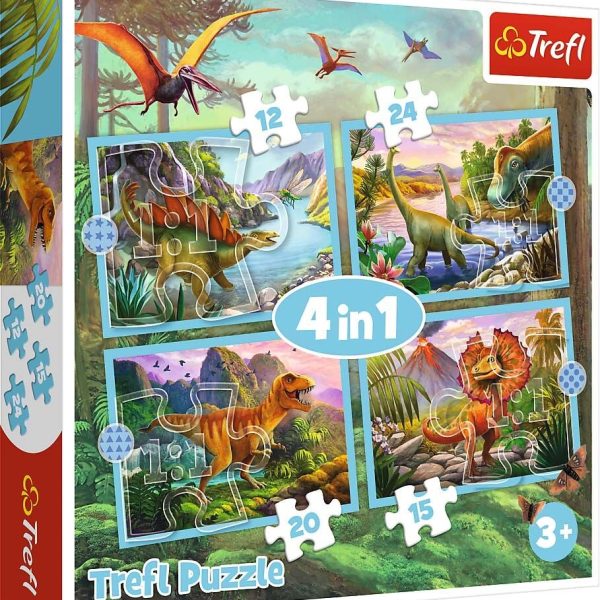 Trefl Pussel Dinosaurier 4-in-1|