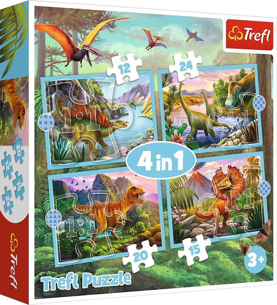 Trefl Pussel Dinosaurier 4-in-1|