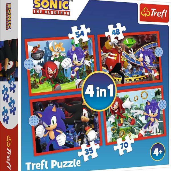 Trefl Sonic Pussel 4-i-1|