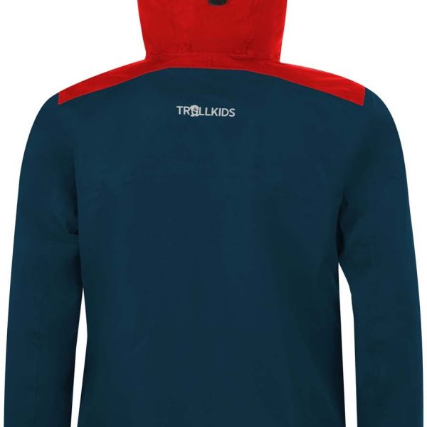 Trollkids Bergen Regnjacka|Bright Red/Mystic Blue