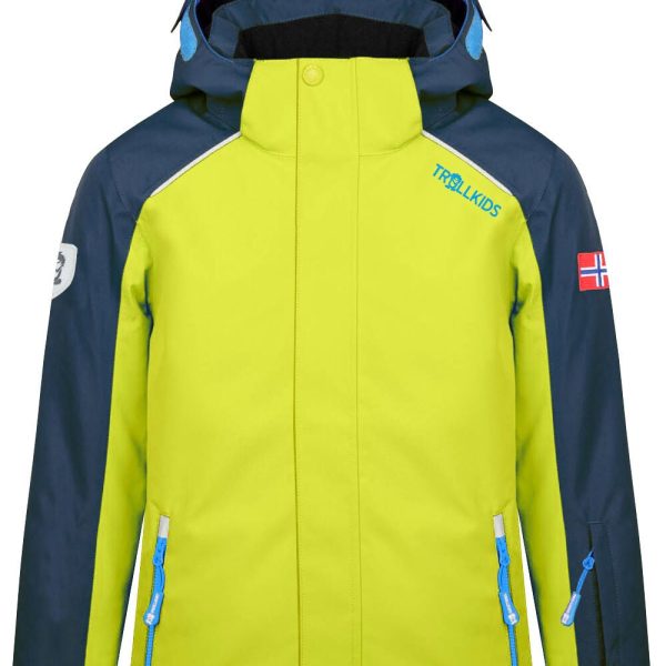 Trollkids Holmenkollen PRO Vinterjacka|Navy/Lime/Azure Blue