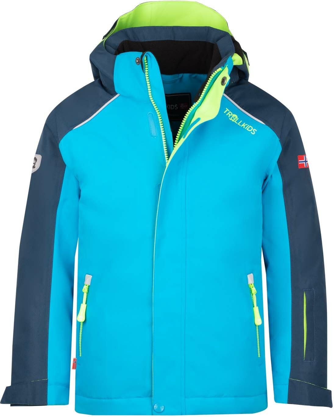 Trollkids Holmenkollen PRO Vinterjacka|Night Sky/Vivid Blue/Cool Lime